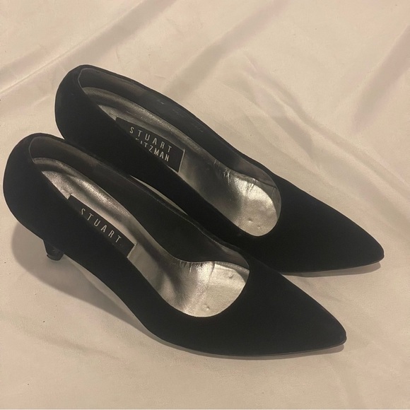 Stewart Weitzman Black Velvet Heels Size 8.5AA - Picture 2 of 12